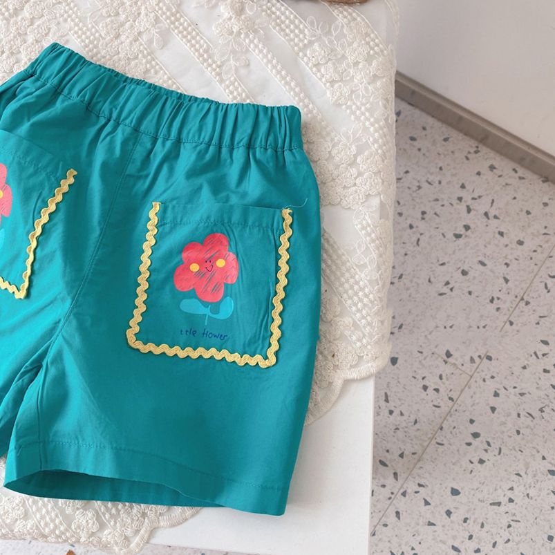 Hàng Mới Về Mới Quần Short Thể Thao Cotton Linen Dáng Rộng Thoáng Khí Phong Cách Hàn Quốc Thời Trang Mùa Hè Cho Bé Gái