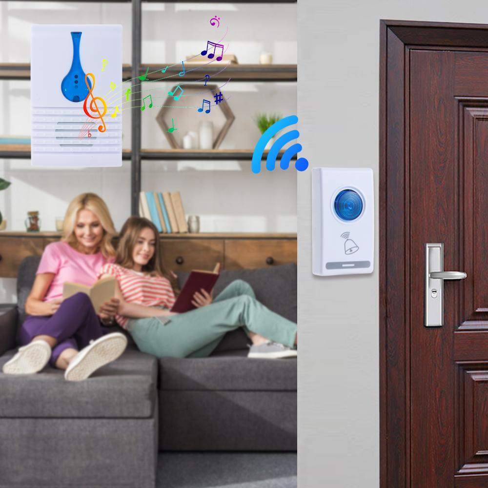 Chuông Cửa Không Dây Điều Khiển Từ Xa 32 Giai Điệu