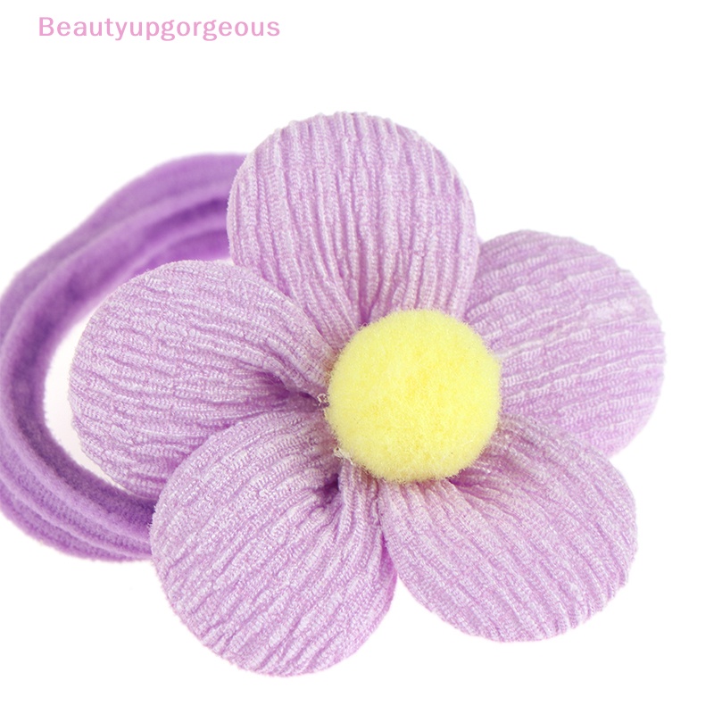 Set 6 Dây Cột Tóc Cao Su Co Giãn Đính Nơ Hoa Xinh Xắn Cho Bé Gái