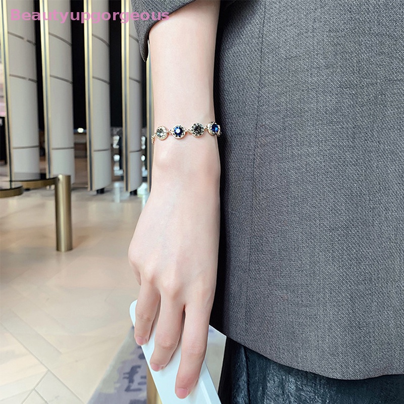 Vòng Đeo Tay Đính Đá Zircon Có Thể Điều Chỉnh Kỷ Niệm Phong Cách Hàn Quốc Cho Nữ