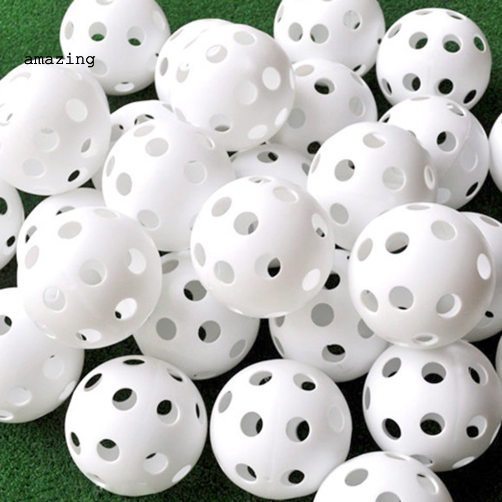 Bộ 10 Quả Bóng Golf Màu Sắc Trơn Thiết Kế Đục Lỗ Tiện Dụng