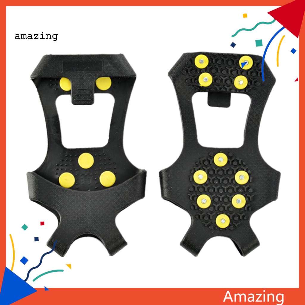 Kẹp Đi Tuyết Chống Trượt Có 10 Đinh Tán Unisex