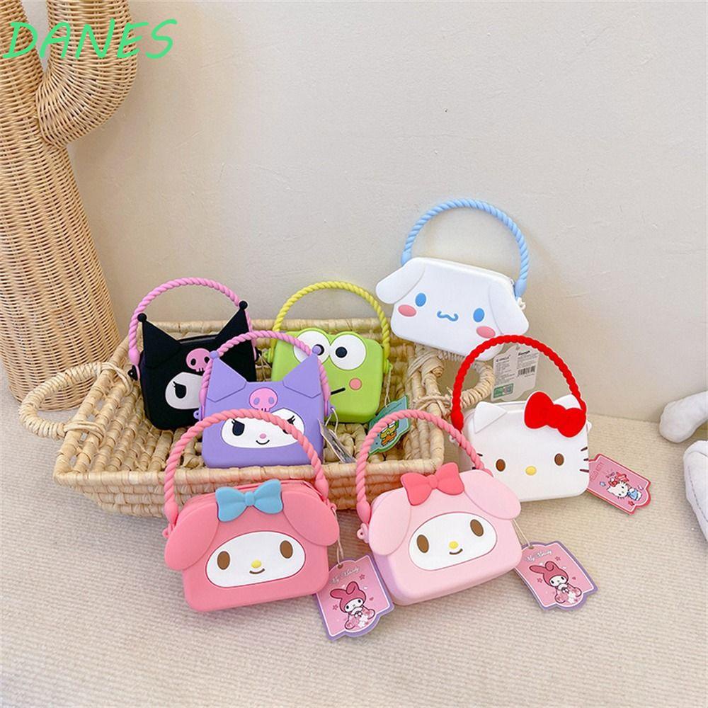 Túi Đeo Chéo Đựng Điện Thoại Bằng Silicon Họa Tiết Hoạt Hình Mèo Kuromi Kitty Dễ Thương