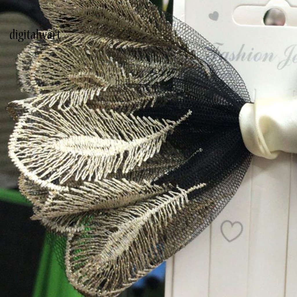 Kỹ Thuật Số| Kẹp Tóc Nơ Ren Lớn Không Trượt Tinh Tế Cho Nữ