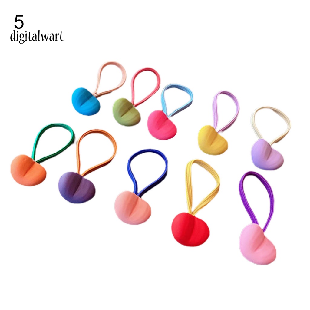 Kỹ Thuật Số| Set 10 Dây Buộc Tóc Cao Su Hình Ngôi Sao Năm Cánh Màu Sắc Kẹo Ngọt