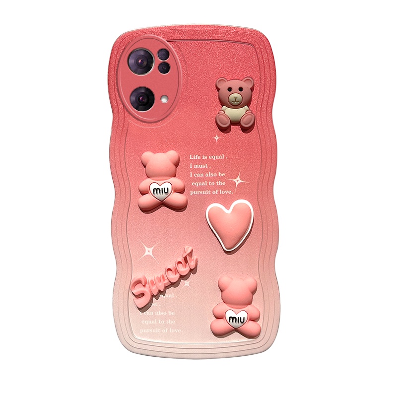 Ốp lưng OPPO Reno 7 5G Ốp Điện Thoại tpu Mềm Màu Hồng Xanh Dương Gradient 3D Cho OPPO Reno7 5G MMX