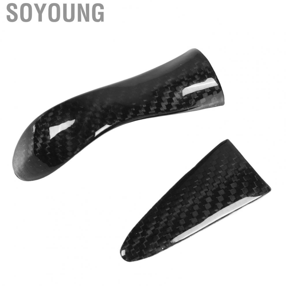 Soyoung Steering Wheel Cover  Decorative Shift Knob Trim Easy Installation Antiaging Gloss for Car