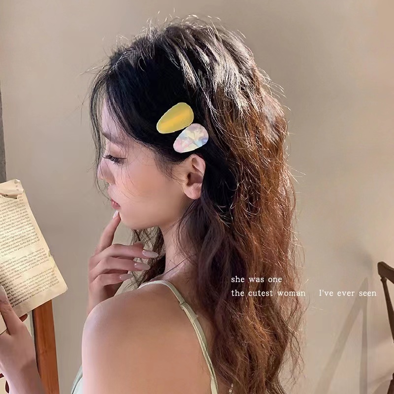 Kẹp Tóc Mái Mỏ Vịt Màu Hổ Phách Axit Amin bangs Cao Cấp - Cấp Độ Mềm Mại Cho Nữ