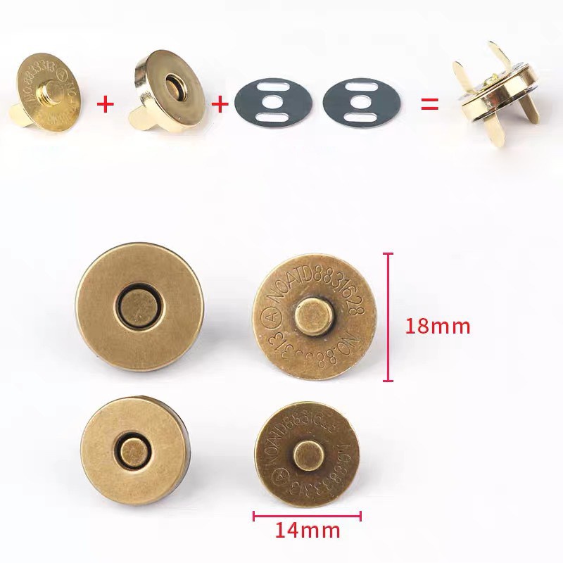 Nút hít nam châm EBI HANDMADE 14mm và 18mm dùng để gắn gài túi ví/balo - ES84