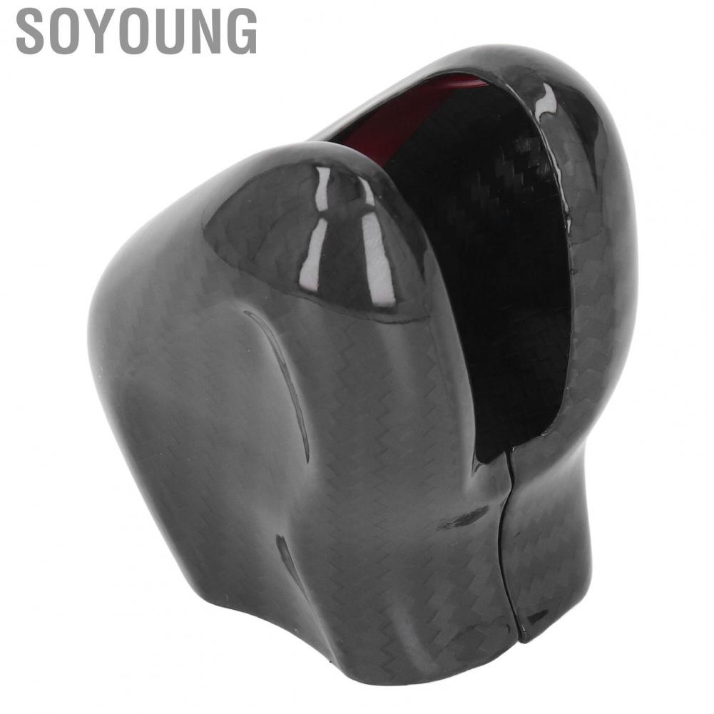 Soyoung Gear Shift Knob Cover Trim  Luxurious Antiscratch Shifter Knob Trim  for XC60 XC90 S60 S90 V60