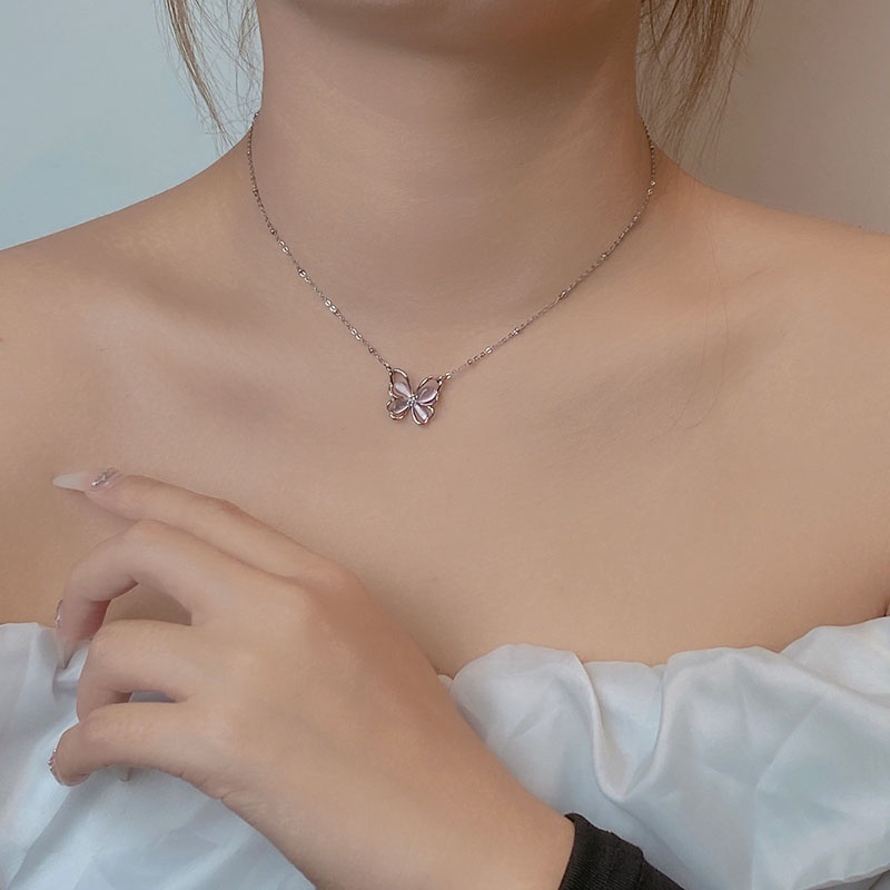 Vòng cổ HợP Kim HìNh BướM ĐíNh Đá Xinh XắN
