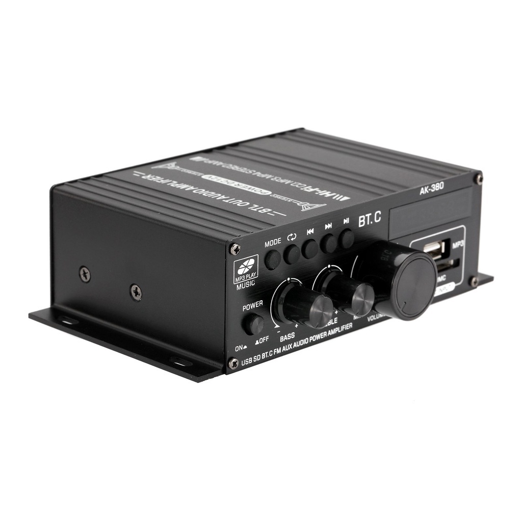 Bộ Khuếch Đại Âm Thanh Hifi AK380 2 Kênh Chuyên Dụng Cho Loa Xe Hơi
