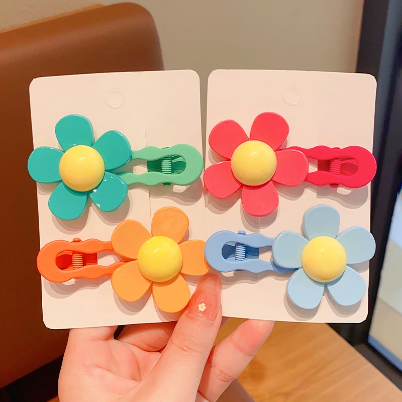 Kẹp Tóc Mái Hoa Dễ Thương Không Đau Cho Bé Gái