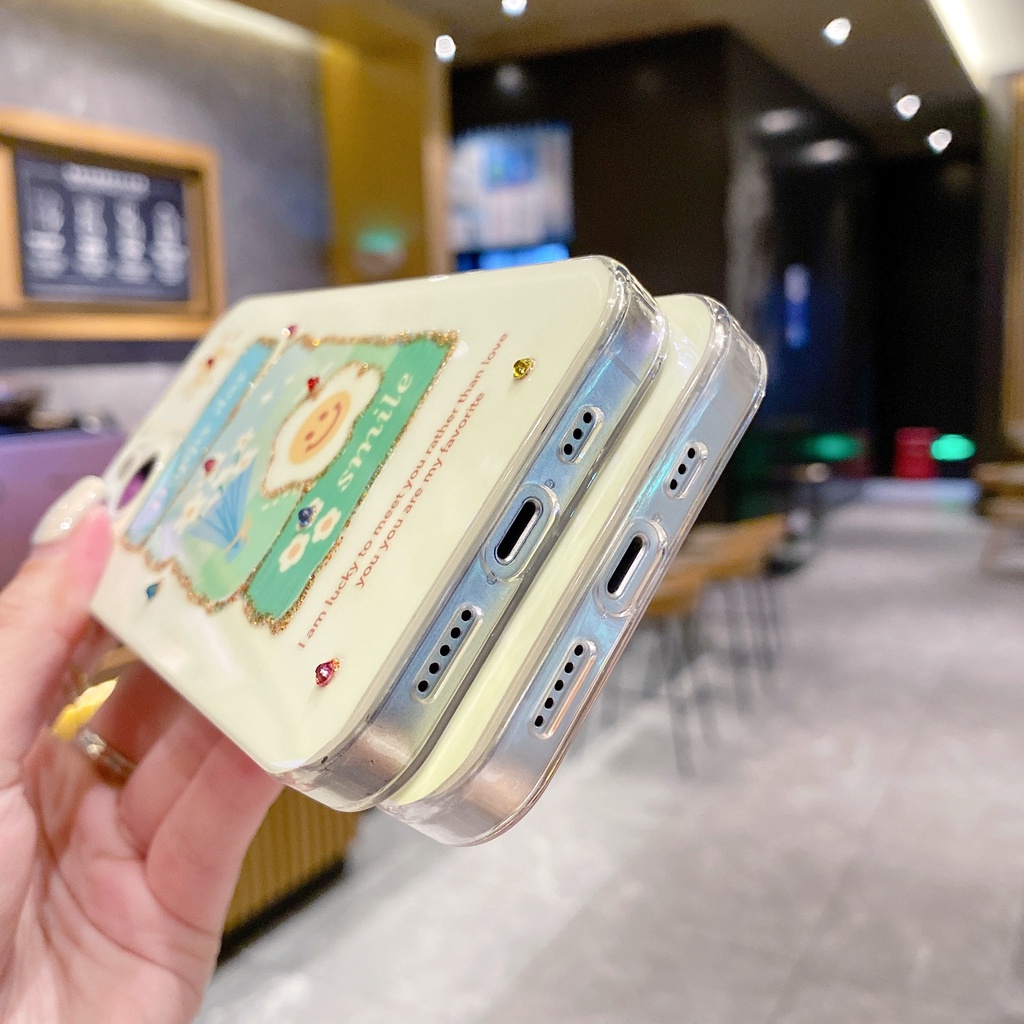 Ốp Điện Thoại TPU Chống Sốc Họa Tiết Hoa Và Thỏ Cho IPhone 14 13 12 11 Pro MAX 14 PLUS X XR XS MAX