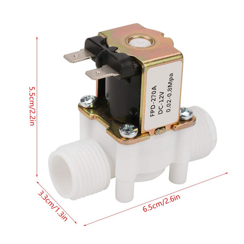 Van điện từ nước thường đóng Dc12V NJC Van điện từ nhựa G1 *2 Inch cho máy lọc nước
