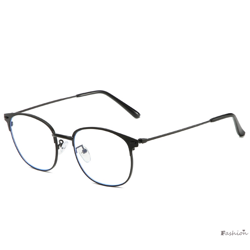 Kính Mát Gọng Kim Loại Chống Ánh Sáng Xanh Thiết Kế Thoải Mái Phong Cách Retro Cho Nam Và Nữ