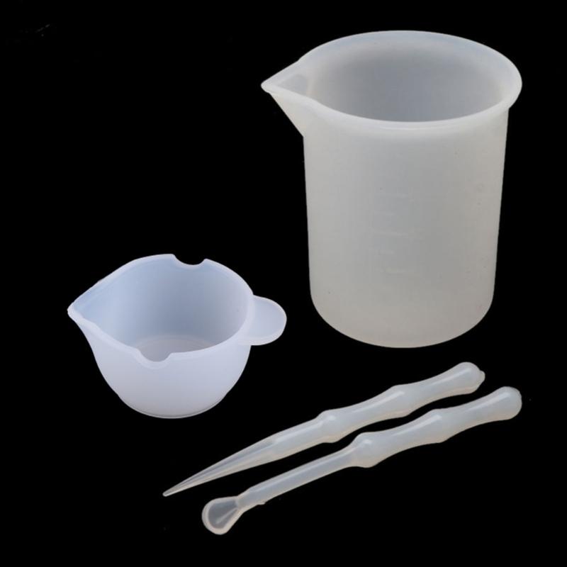 Bộ 4 Cốc Silicone Không Dính Dùng Làm Đồ Thủ Công DIY
