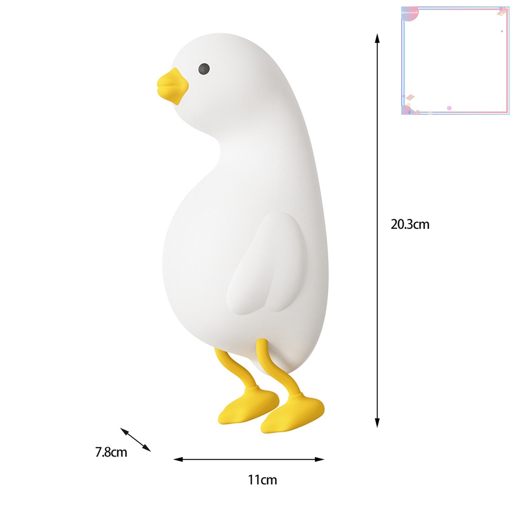 1 Bộ Đèn LED Ngủ Bảo Vệ Mắt Đa Năng Hình Chú Vịt Hoạt Hình Dễ Thương