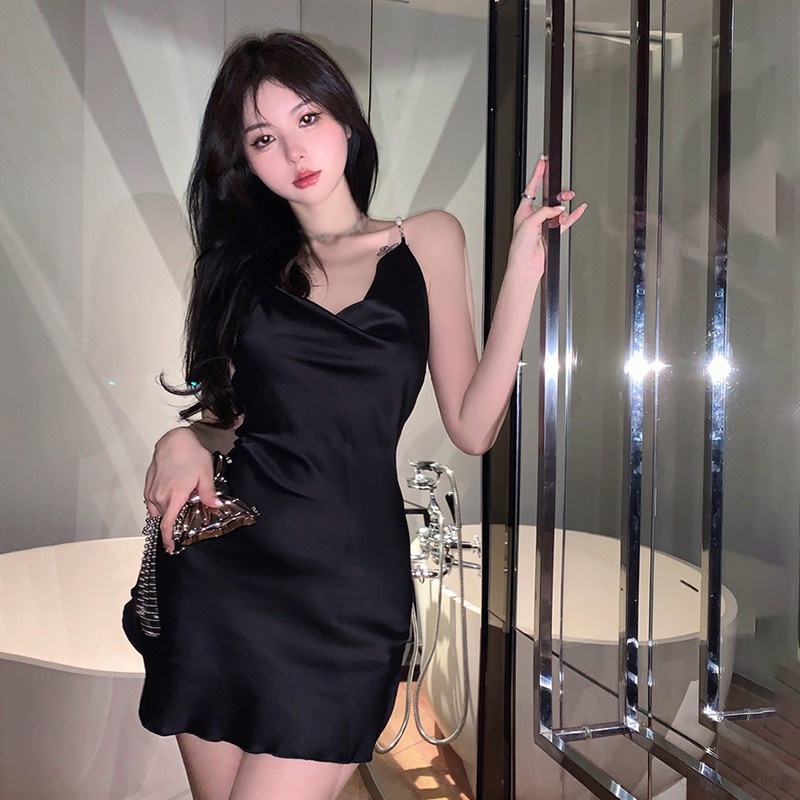 Đầm Dây Chéo Lưng Thời Trang Hàn Quốc Gợi Cảm Cho Nữ