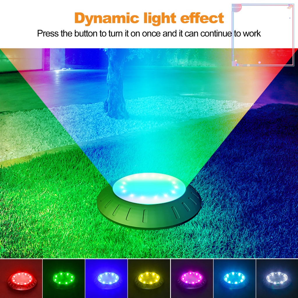 Đèn LED RGB IP65 Chống Thấm Nước IP65 Sử Dụng Năng Lượng Mặt Trời Tự Động Không Dây Dễ Lắp Đặt Trang Trí Sân Vườn