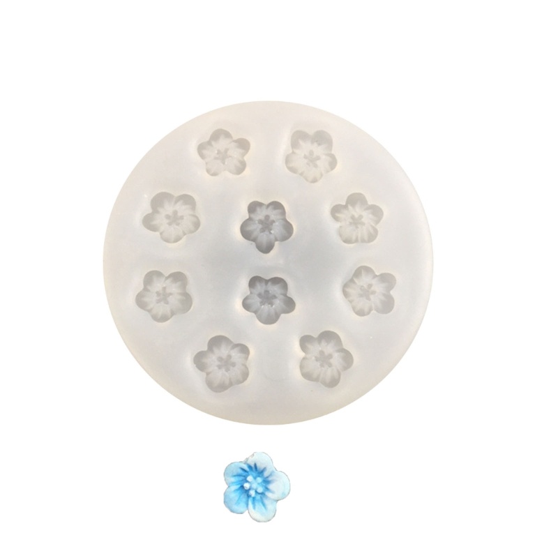 Khuôn Silicone Làm Đất Sét Hình Bông Hoa Xinh Xắn