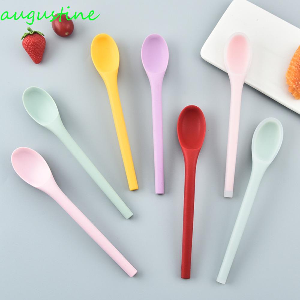 Muỗng Silicone Tay Cầm Dài Chống Rơi Dễ Vệ Sinh Cho Nhà Bếp