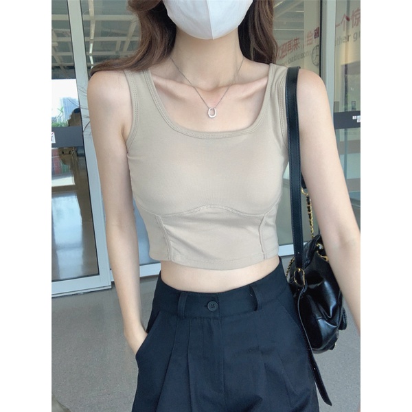 NZN Áo Croptop Ôm Dáng Có Mút Đệm Ngực Thời Trang Cho Nữ