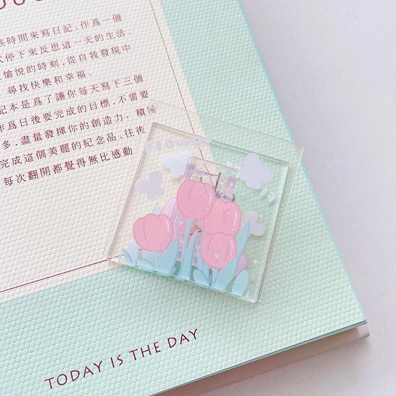 Kẹp giấy mini hình hoa tulip dễ thương siêu tiên dụng cho các bạn học sinh