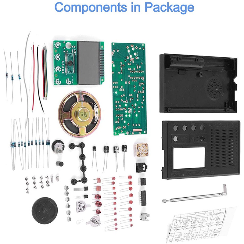 Mô-đun Radio FM Không Dây 76-108MHz Màn Hình LCD DC 3V