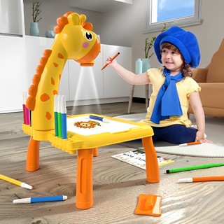Kids giraffe drawing projector projection painting board table children portable projector drawing board