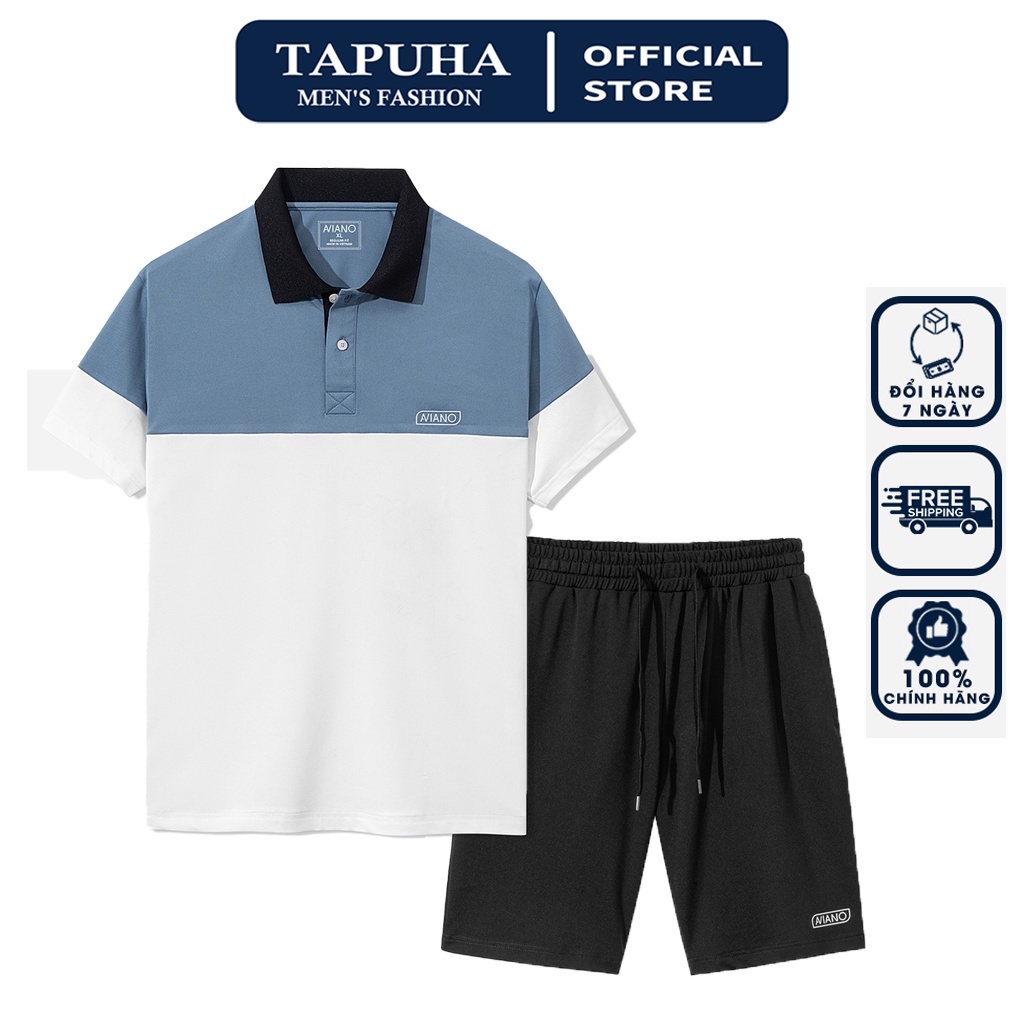 Bộ Thể Thao Nam Mùa Hè Polo Cổ Bẻ Thời Trang Cao Cấp Chất Thun Cá Sấu Co Giãn Đẹp TAPUHA J11