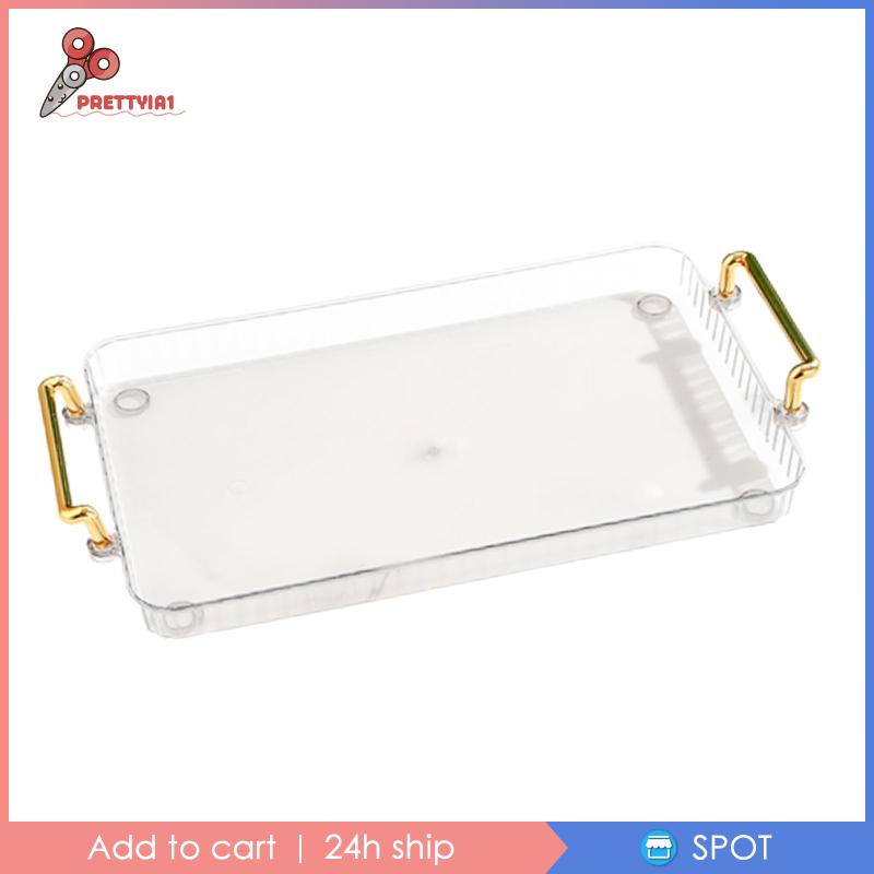 1 Khay Đựng Đồ Hình Chữ Nhật Có Tay Cầm Trang Trí Phòng Khách / Nhà Bếp / Phòng Tắm