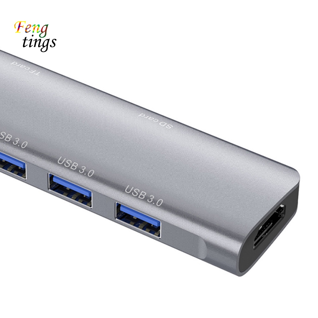Bộ Chia Cổng Type-C Sang 4K 3 USB 3.0 PD / TF 8 Trong 1 Tiện Dụng