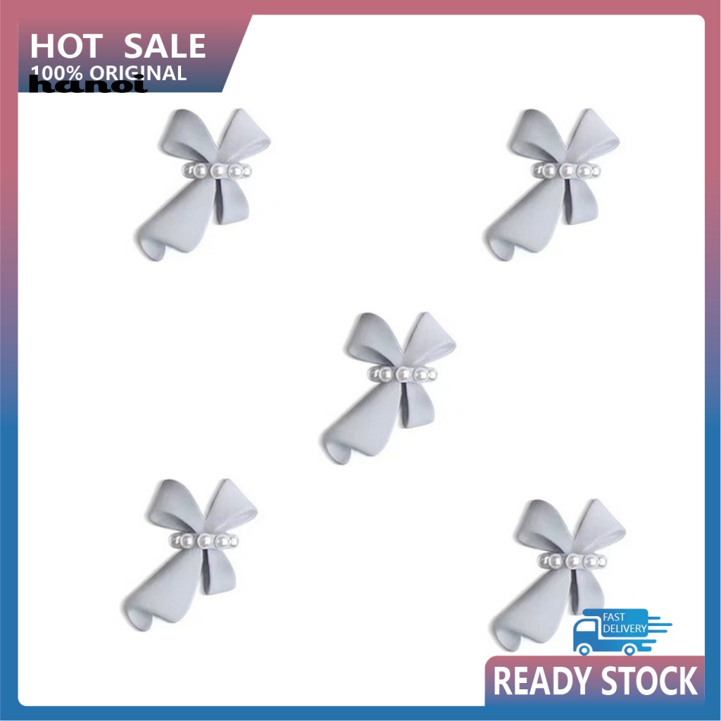 Set 5 Phụ Kiện Trang Trí Móng Tay 3D Hình Nơ Xinh Xắn