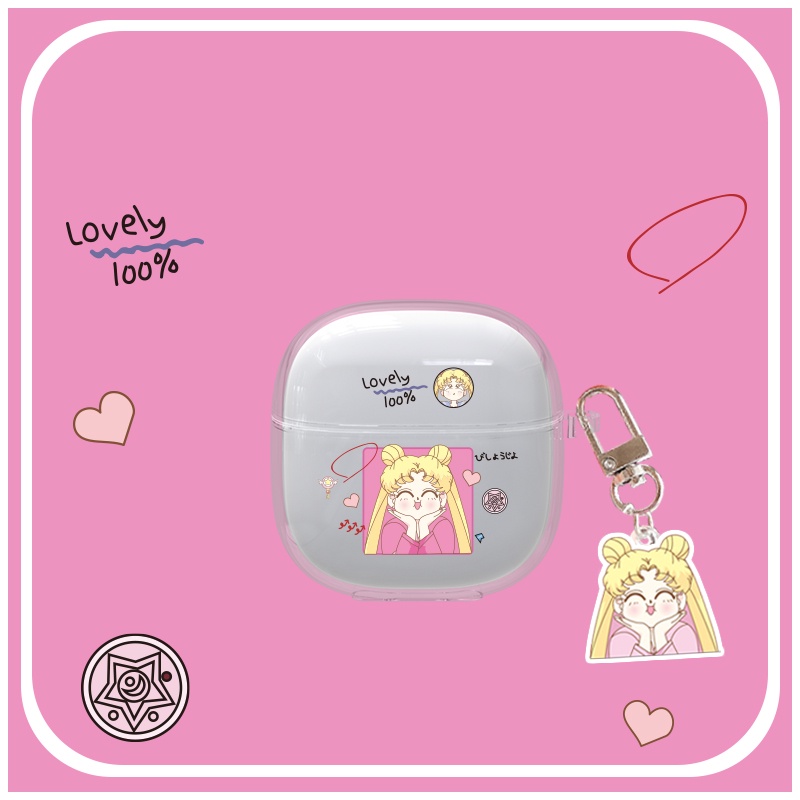 Vỏ Bảo Vệ Hộp Sạc Tai Nghe Bluetooth Không Dây Edifier magic Air Bằng TPU Mềm Trong Suốt + Dây Đeo Chống Sốc