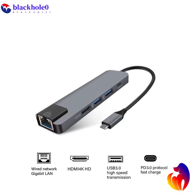 Bộ Chia Cổng Sạc Usb 3.0 Type c Sang Rj45 HD-MI 4k Thunderbolt 3 Usb-c Chất Lượng Cao