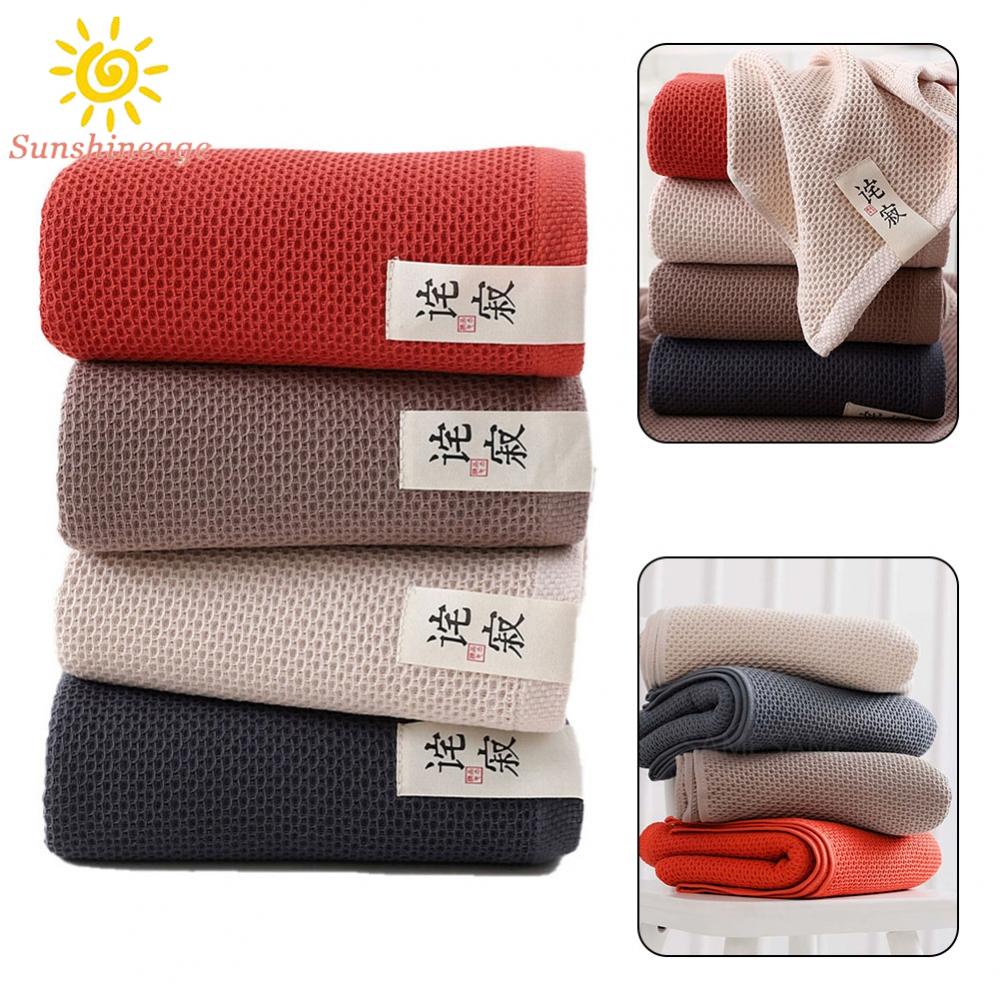 Khăn Mặt Vải Cotton Tổ Ong Thấm Hút Nhanh 70 * 140CM