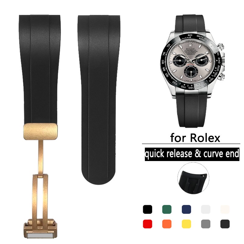Dây Đeo Silicon Mềm 22mm Cho Đồng Hồ Rolex / Daytona / Suburbr DEEPSEA / GMT / Sea-Dweller