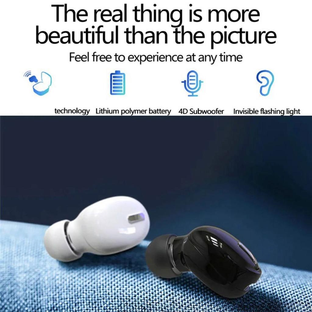 Tai Nghe Nhét Tai Không Dây 5.0 In-Ear Business Tai Nghe Vô Hình Tai Đơn Tai Nghe Thể Thao Âm Nhạc Stereo Chân Thực Tai Nghe Nhét Tai Mini