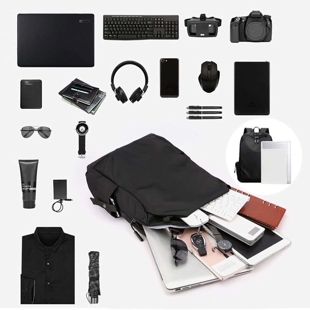 Ba Lô Đựng Laptop 15.6 Inch Chống Thấm Nước Đa Năng Có Cổng Sạc USB Và Dây Đeo Có Thể Điều Chỉnh Dành