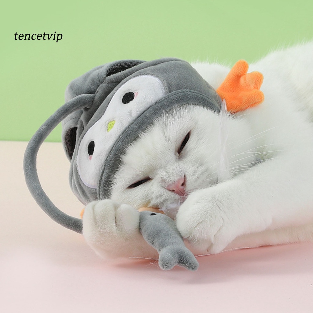 Mũ Trùm Đầu Mềm Chống Cắn Hình Thỏ Hoạt Hình Sáng Tạo Cho Mèo Cưng