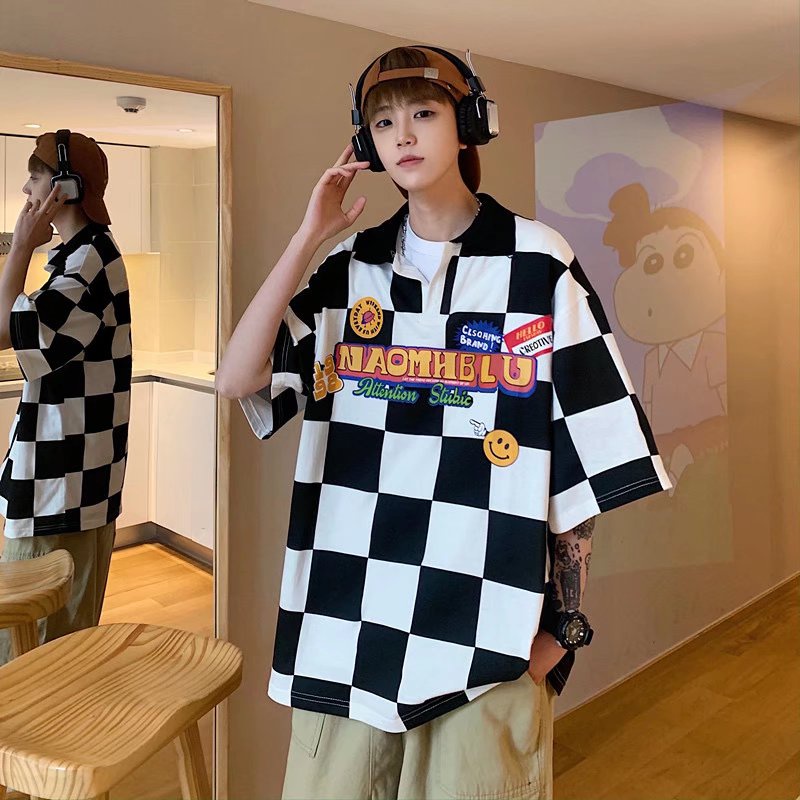 Áo Thun polo Tay Ngắn Dáng Rộng Phong Cách Đường Phố Mỹ Thời Trang Mùa Hè Dễ Phối Đồ Cho Nam