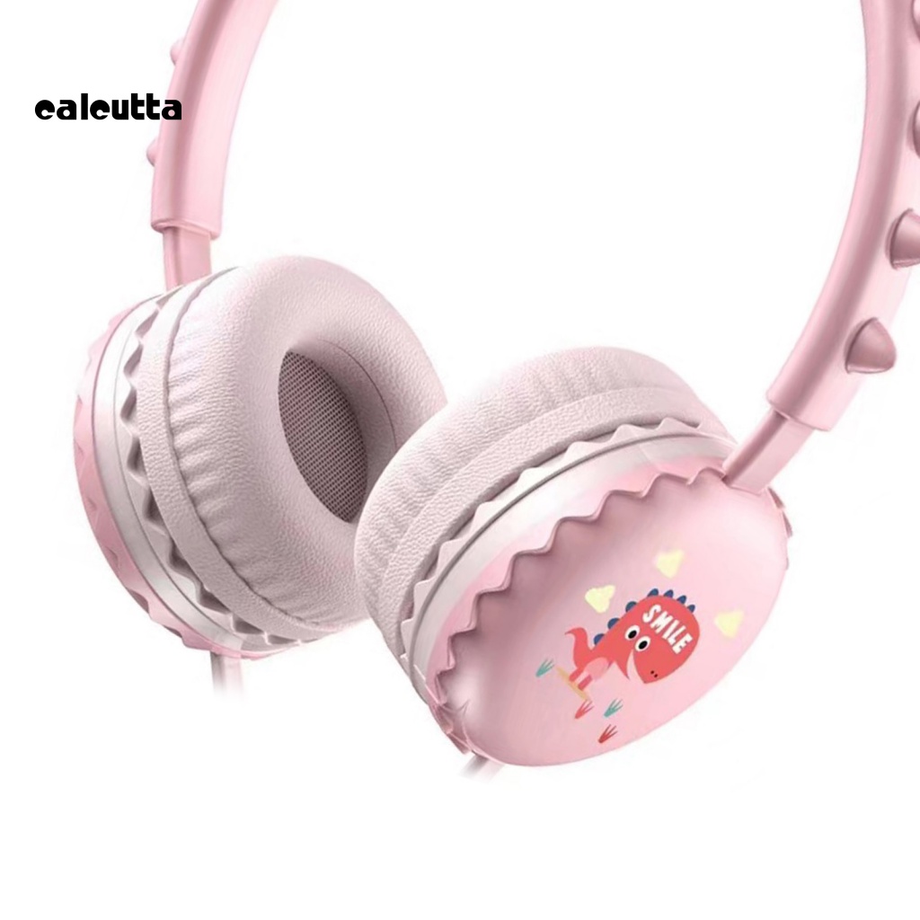 Tai Nghe Chụp Tai Jack 3.5mm Hình Khủng Long Dễ Thương Cho Điện Thoại