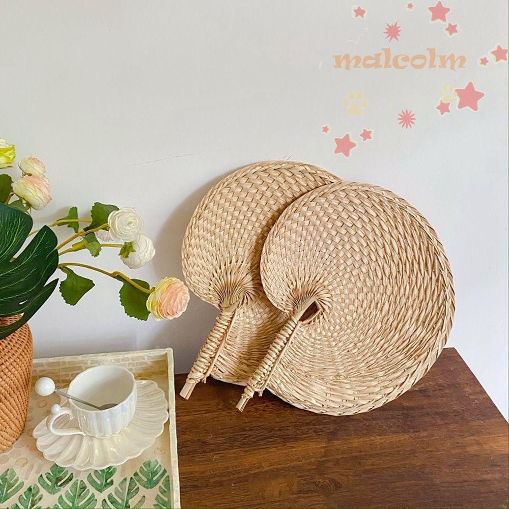 Quạt Cầm Tay Bằng Rơm Dệt Thủ Công Trọng Lượng Nhẹ