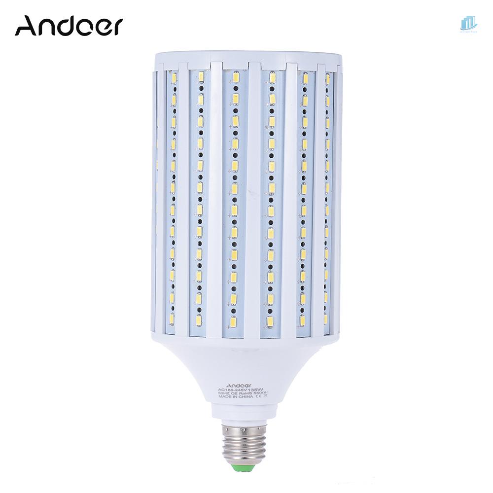 ANDOER Bóng Đèn Bắp 135W LED 216 Hạt 5500K E27 185-245V Dùng Trong Studio Chụp Ảnh