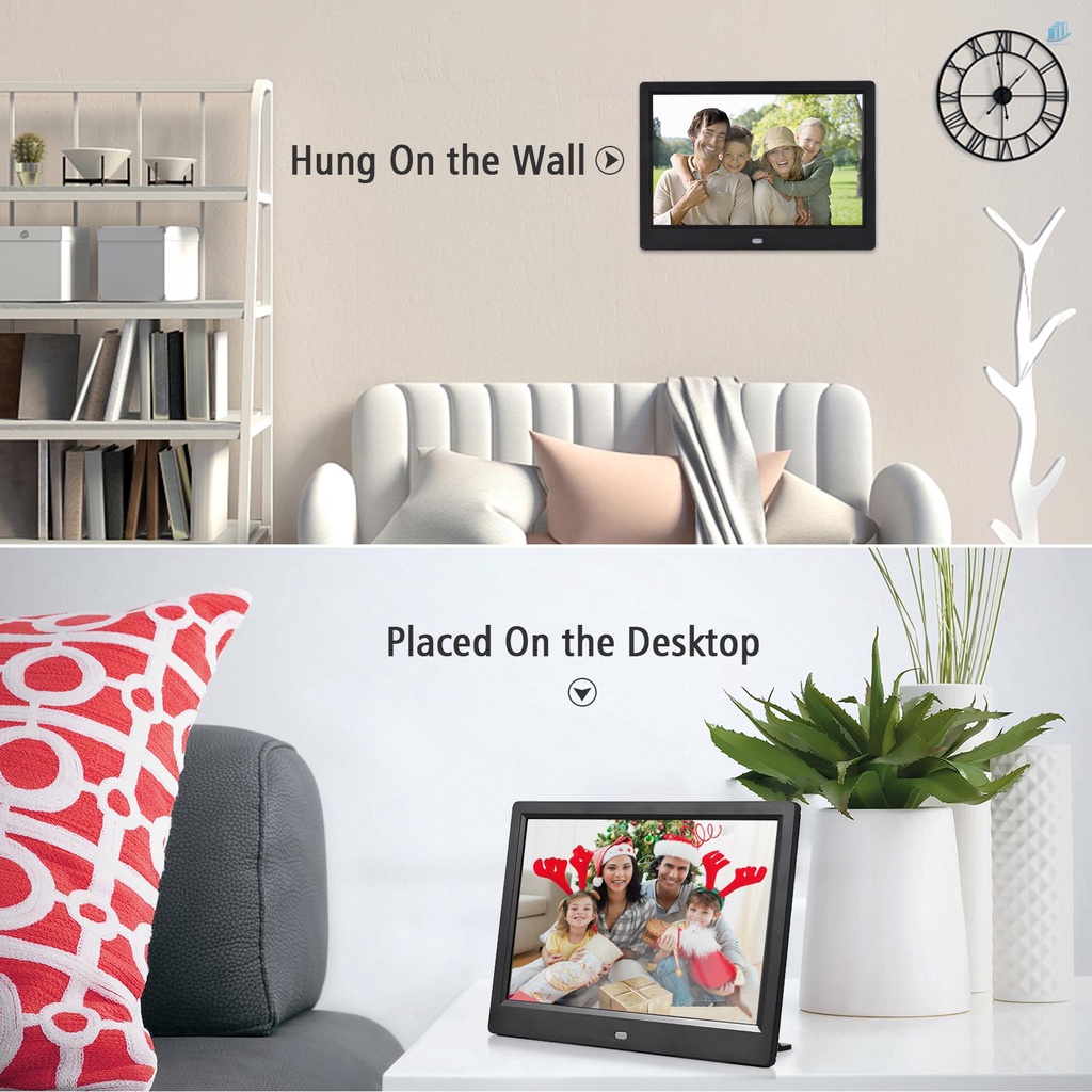 Khung Ảnh Kỹ Thuật Số Andoer 10.1 Inch 1280 * 800 IPS Hỗ Trợ Chụp Ảnh / Video / Đồng Hồ / Lịch Kèm Điều Khiển Từ Xa