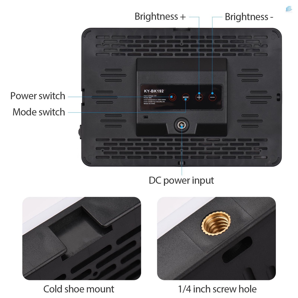Đèn Chụp Ảnh smartwatchinone 38W Với Giá Đỡ Chữ C Màu Tối Đa 3200-5500K CRI 95 Điều Khiển Từ Xa