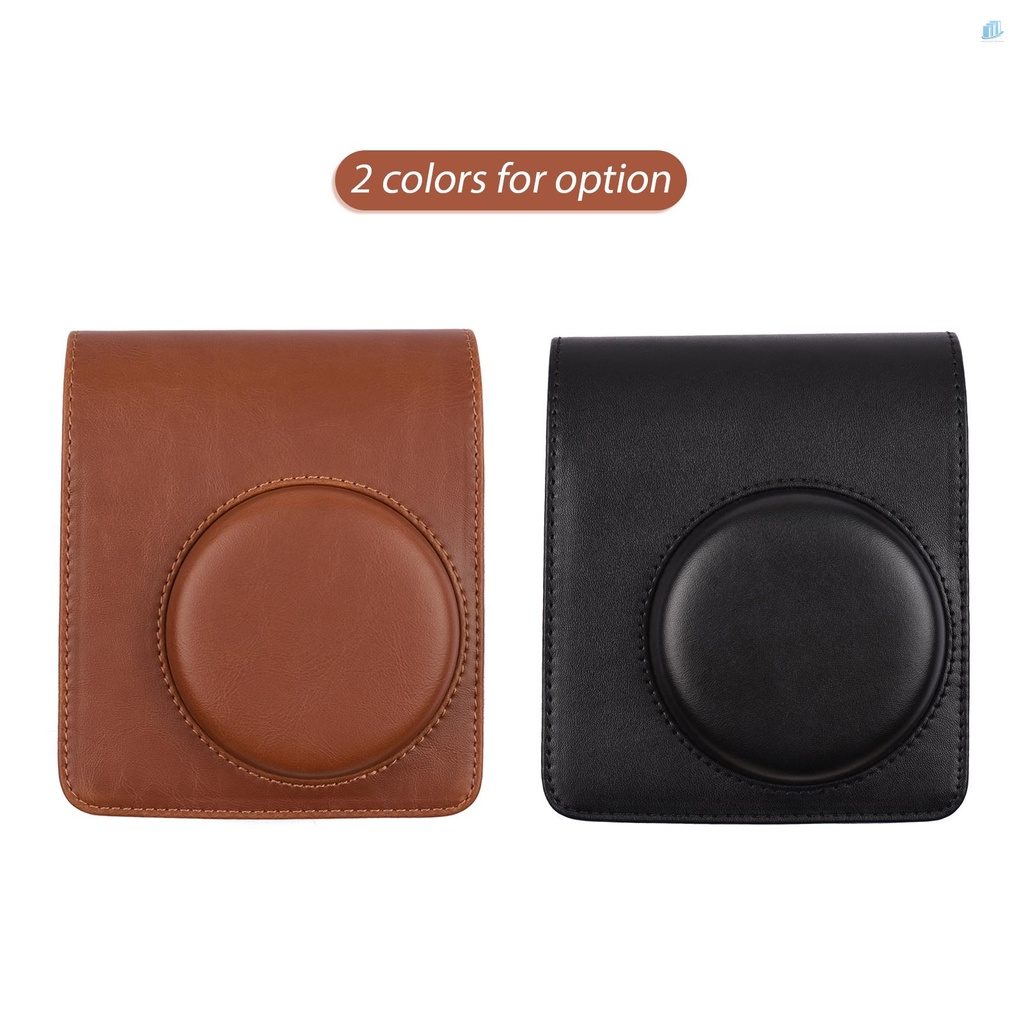 Túi Da PU Đựng Máy Ảnh Fujifilm Mini 400 Có Dây Đeo Vai