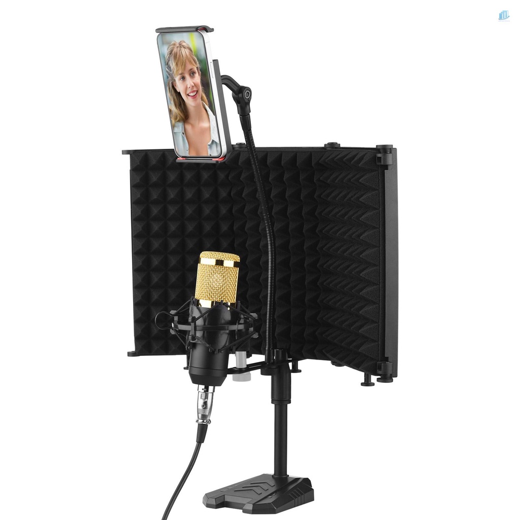 Màn Hình Đồng Hồ Thông Minhwatchinone + Bộ Micro Để Bàn Xốp Cách Âm 3 Bước Có Thể Gập Lại Tiếng Ồn Thấp Tiếng Ồn Nhỏ Gọn