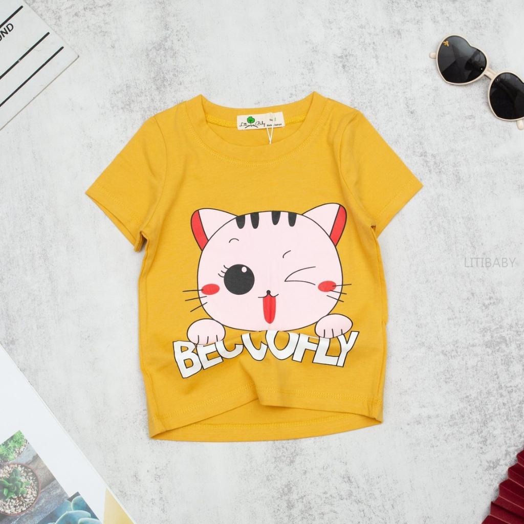 Áo thun cho bé gái side 2-10 tuổi, áo phông bé gái chất cotton mềm mát, hình in đẹp - SUNKIDS1